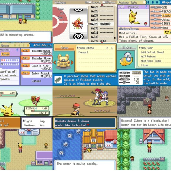 Pokemon Recharged Yellow GBA ROM Hack Video Game - Picture 3 of 10